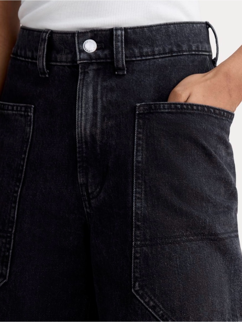 Everlane The Way-High Gardener Cropped Jean, 31R, Washed Black - Picture 4 of 8